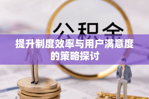 五河提升制度效率与用户满意度的策略探讨